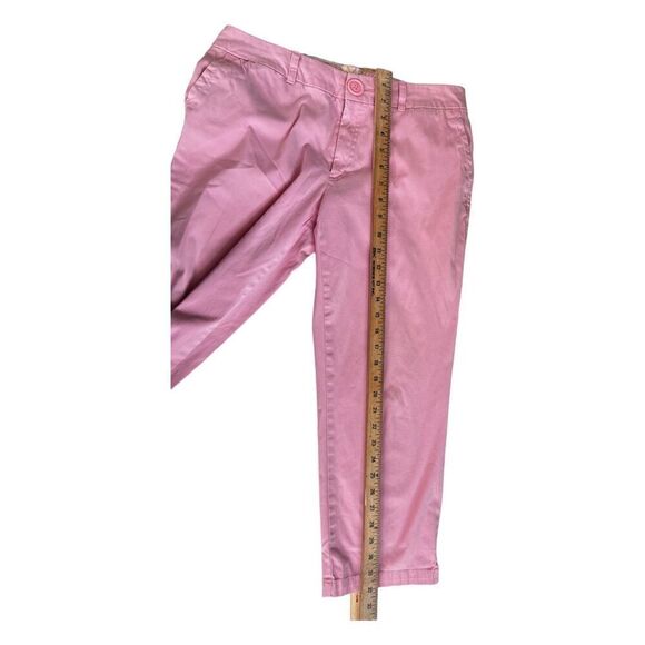 Izod classic fit pink cropped  99% cotton 1% spandex pants size 10 - Picture 12 of 14